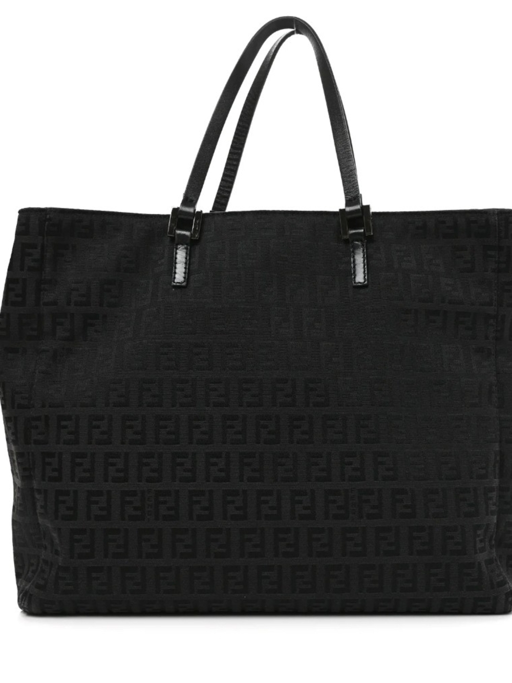 Fendi Black Women's Tote Bag with Subtle Monogram
